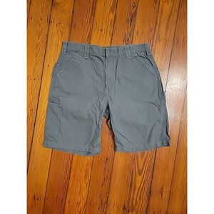Carhartt Original Fit Canvas Utility Work Shorts Grey Size 36
